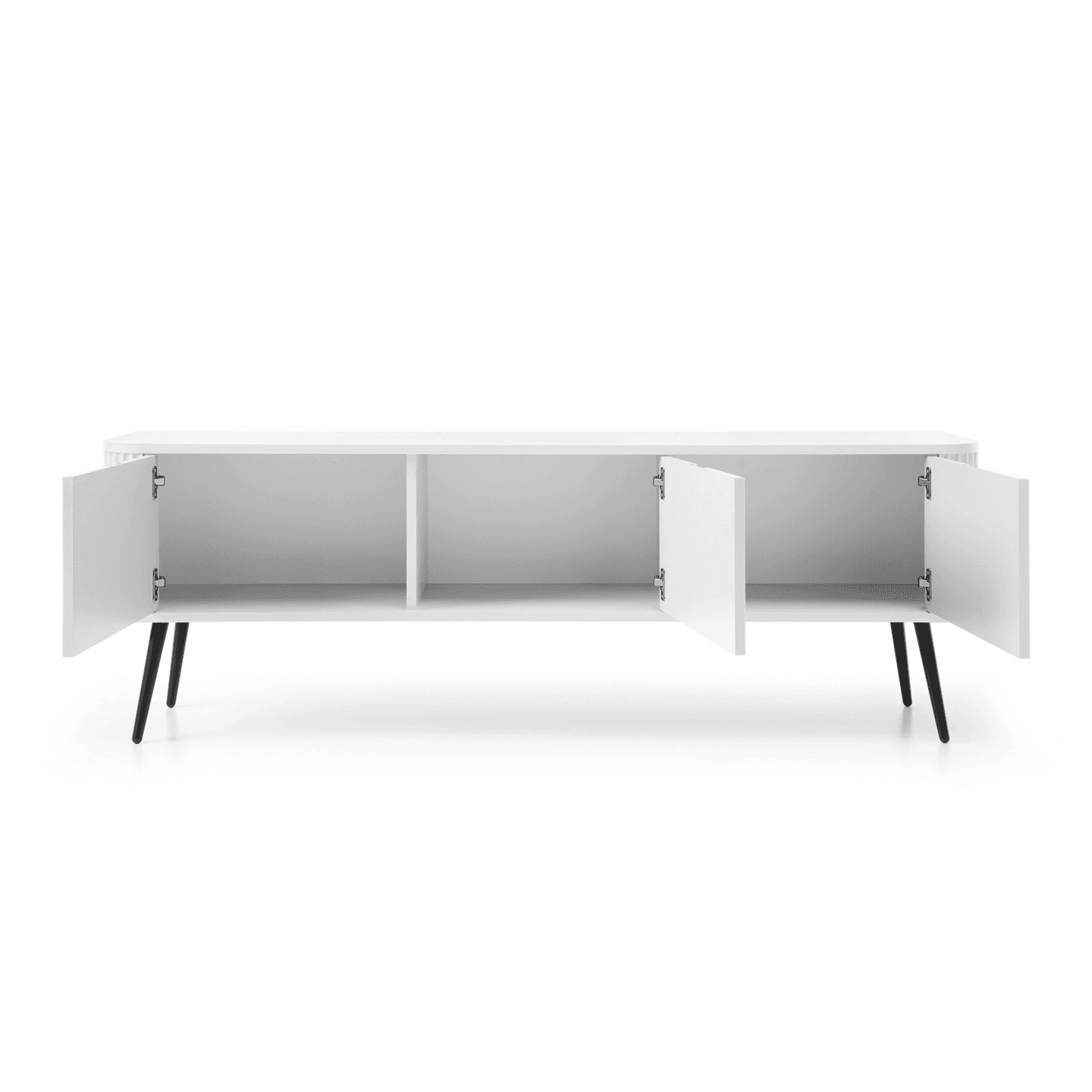 Szafka RTV Nole biała + czarne nogi