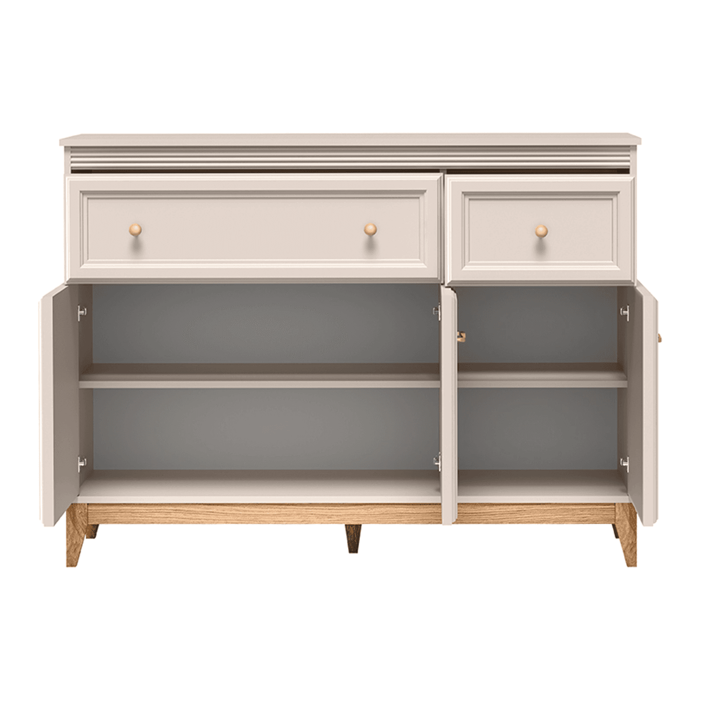 Komoda Belumi 136 cm Kaszmir + Dąb