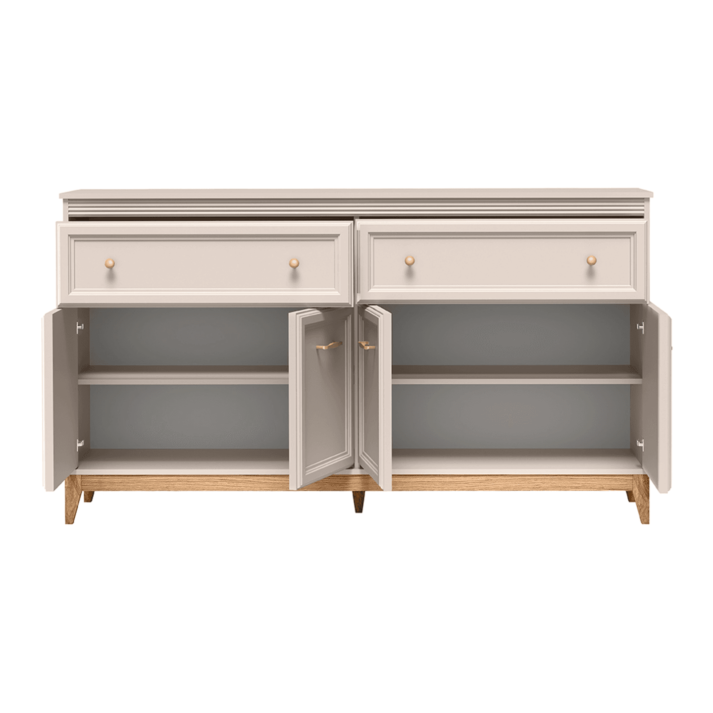 Komoda Belumi 179 cm Kaszmir + Dąb