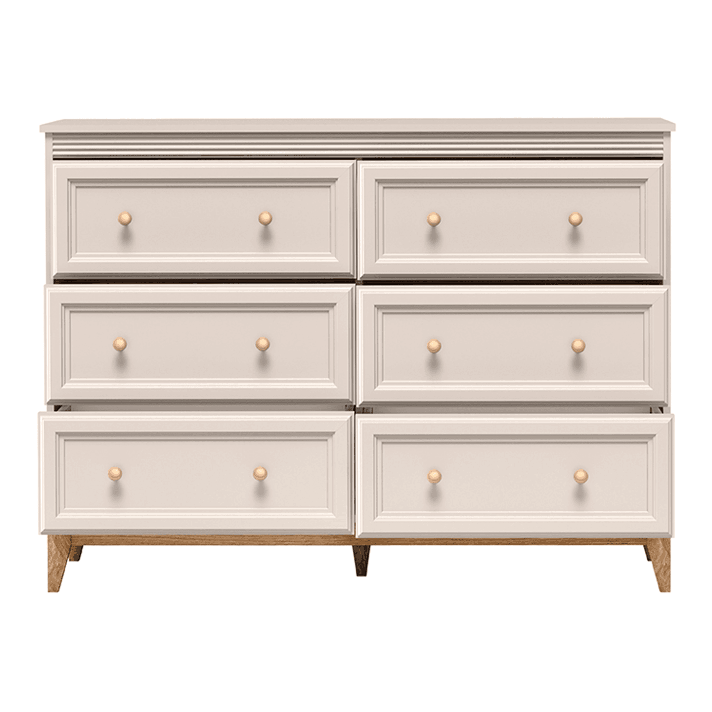 Komoda Belumi 136 cm Kaszmir + Dąb