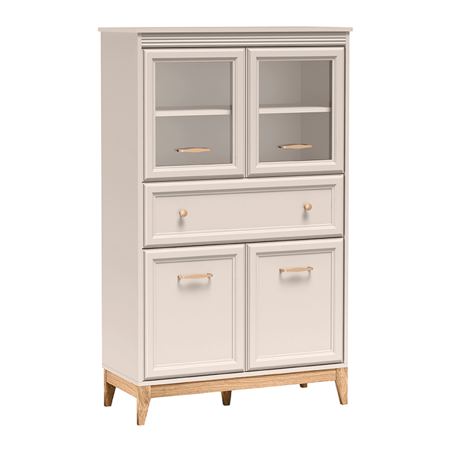 Witryna Belumi 92 cm Kaszmir + Dąb