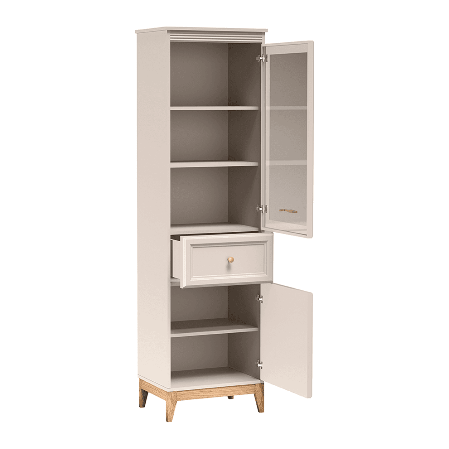 Witryna Belumi 55 cm Kaszmir + Dąb