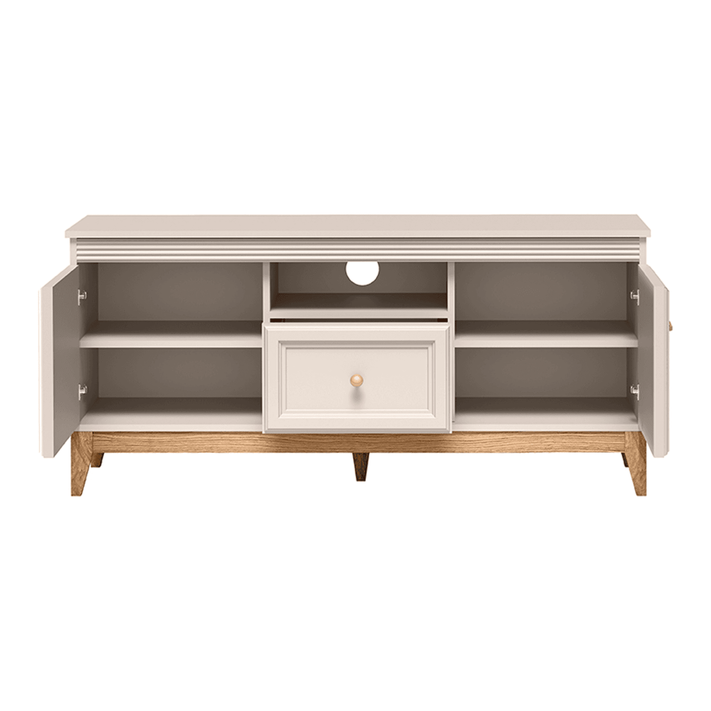 Szafka RTV Belumi 136 cm Kaszmir + Dąb