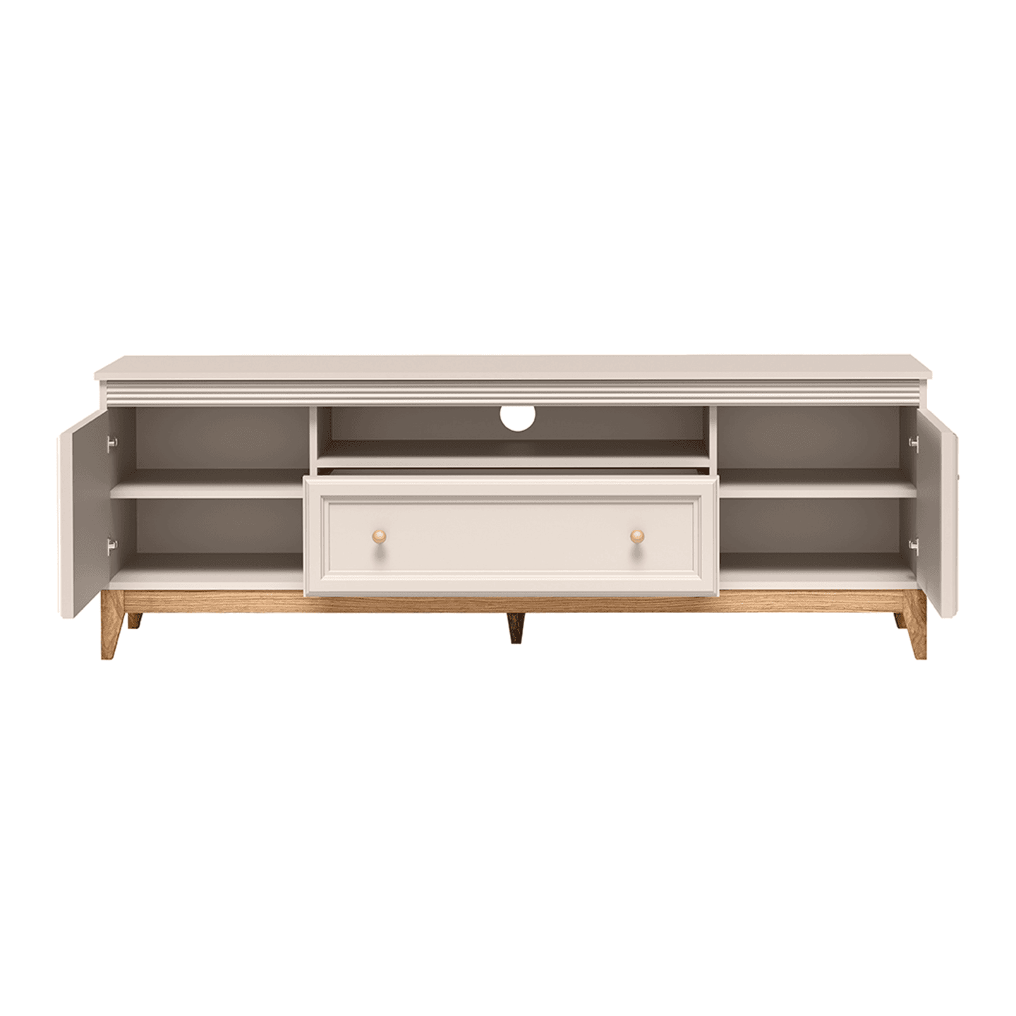 Szafka RTV Belumi 179 cm Kaszmir + Dąb