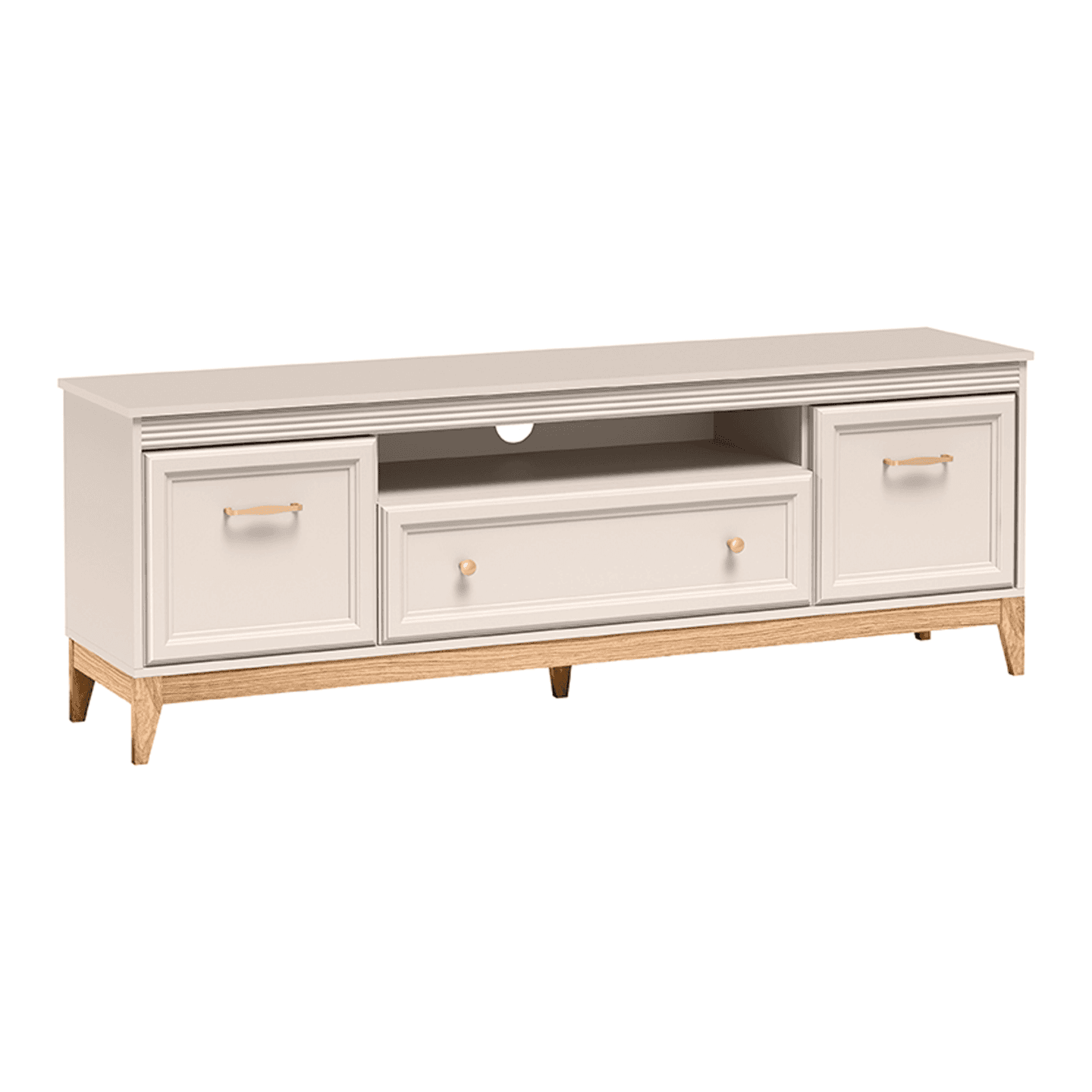 Szafka RTV Belumi 179 cm Kaszmir + Dąb