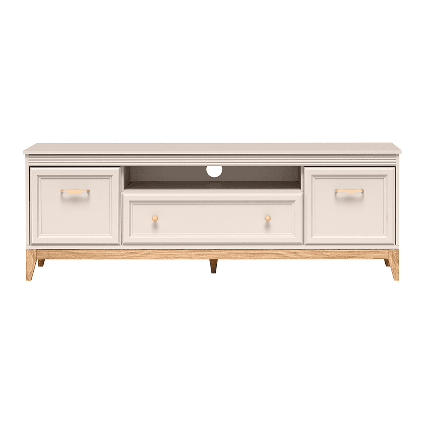 Szafka RTV Belumi 179 cm Kaszmir + Dąb