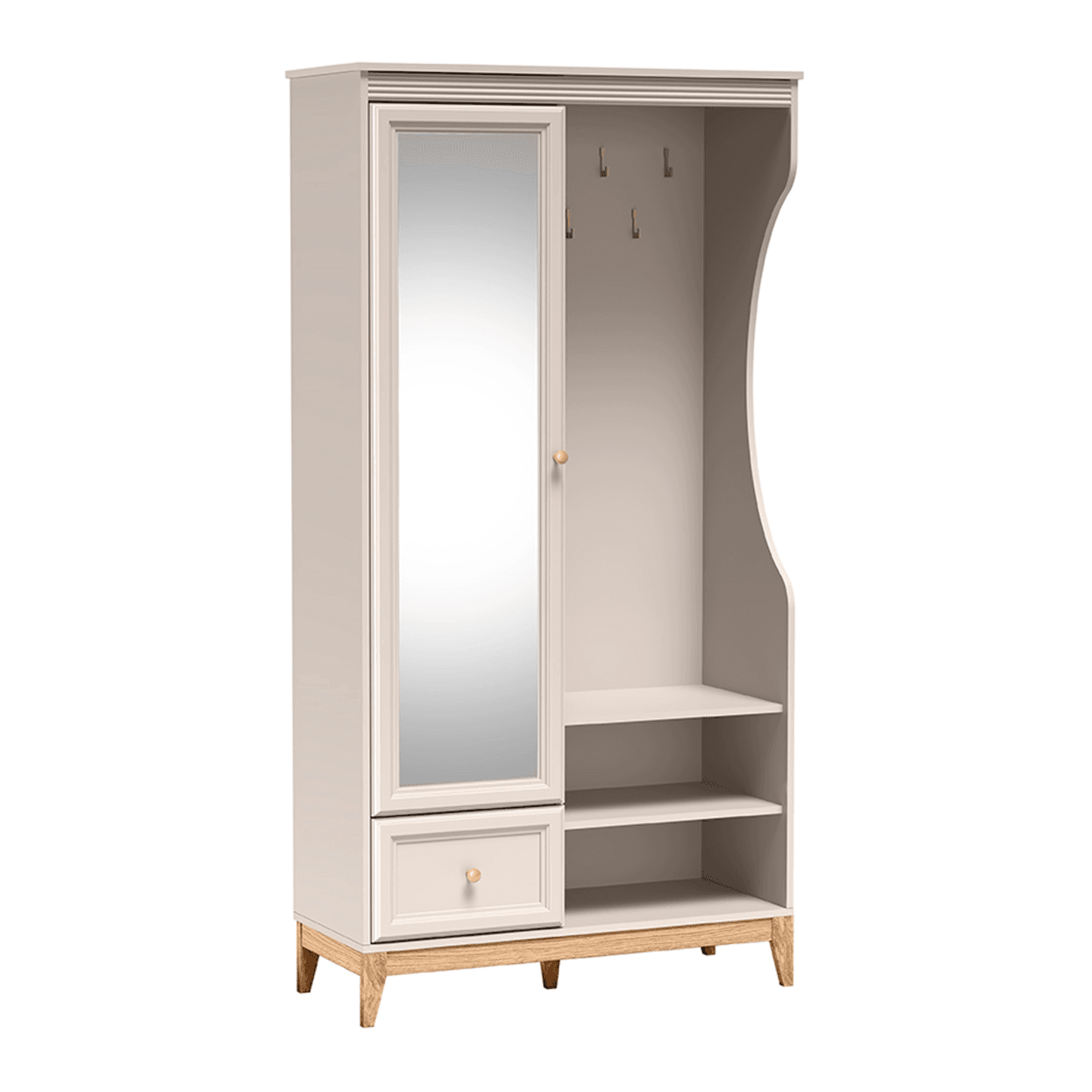 Garderoba Belumi 100 cm Kaszmir + Dąb