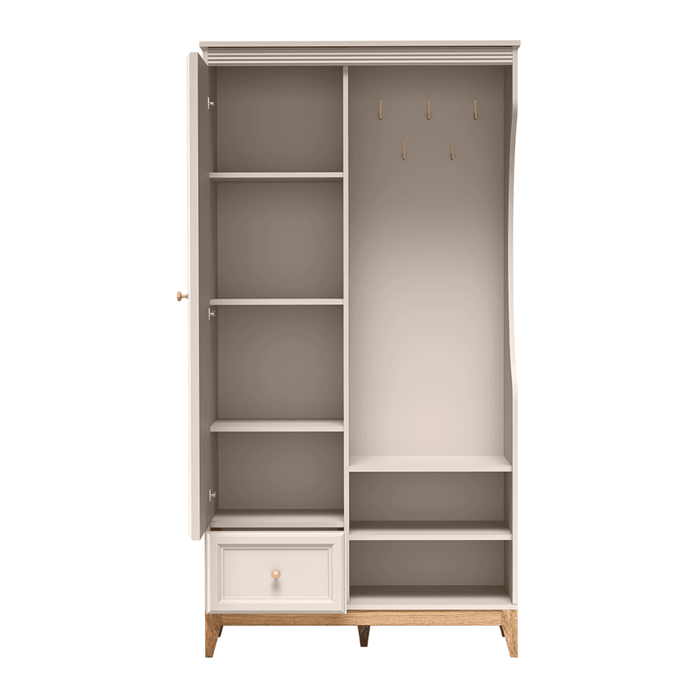 Garderoba Belumi 100 cm Kaszmir + Dąb