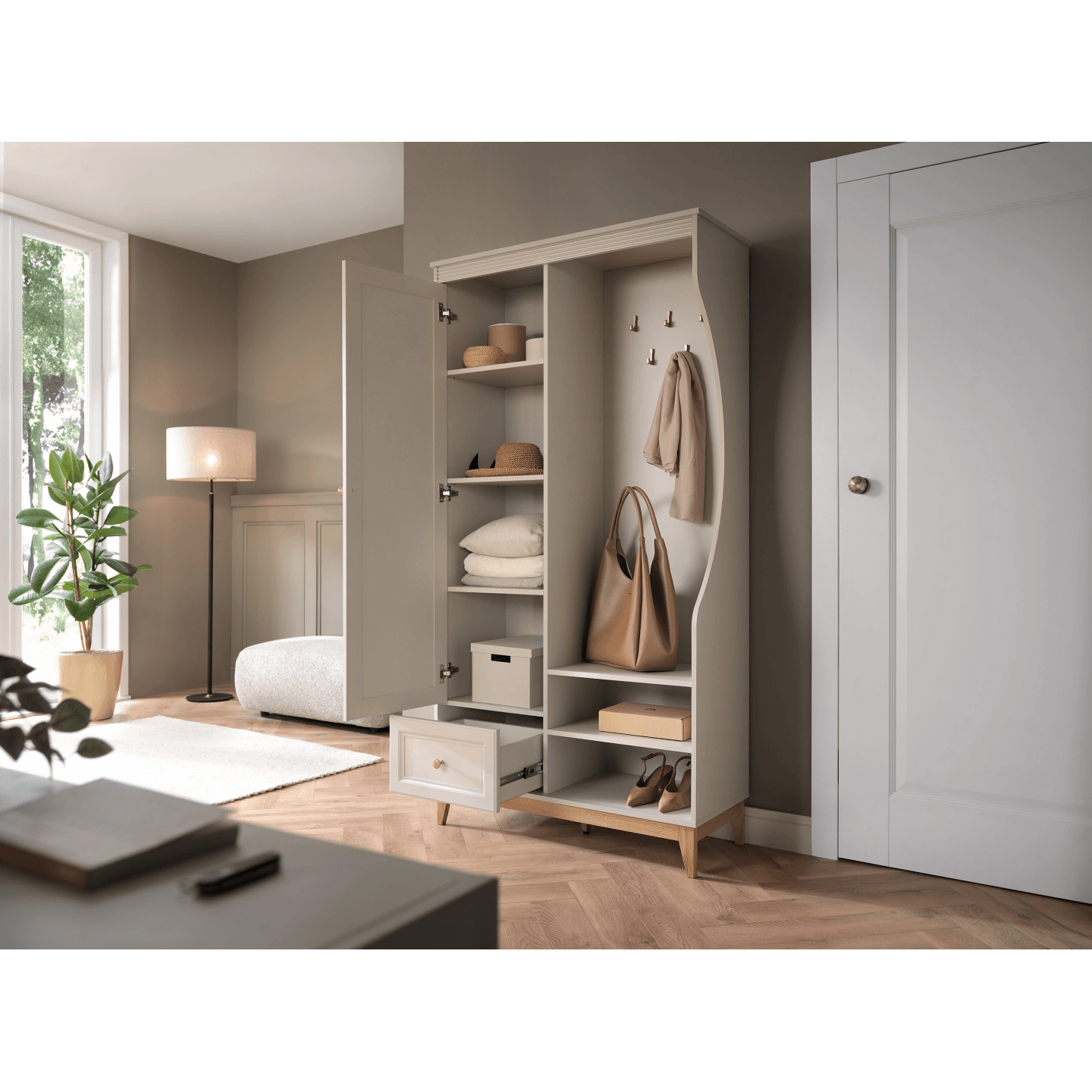 Garderoba Belumi 100 cm Kaszmir + Dąb