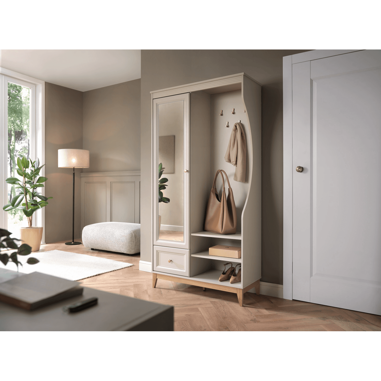 Garderoba Belumi 100 cm Kaszmir + Dąb