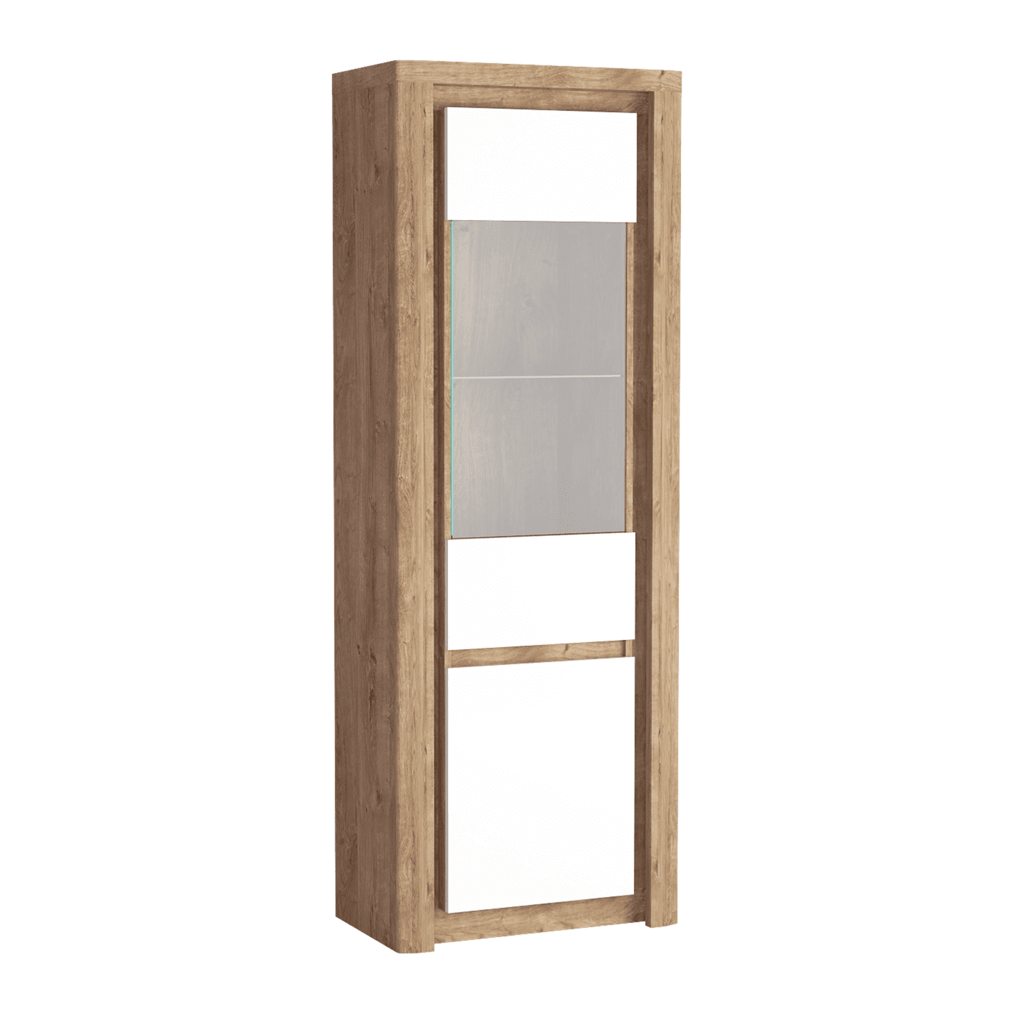 Witryna Melva 71 cm Dąb Ribbeck + Biały