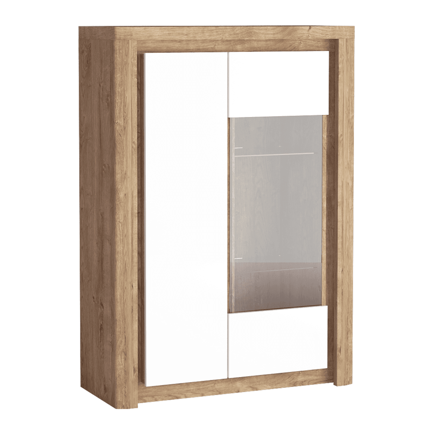 Witryna Melva 100 cm Dąb Ribbeck + Biały