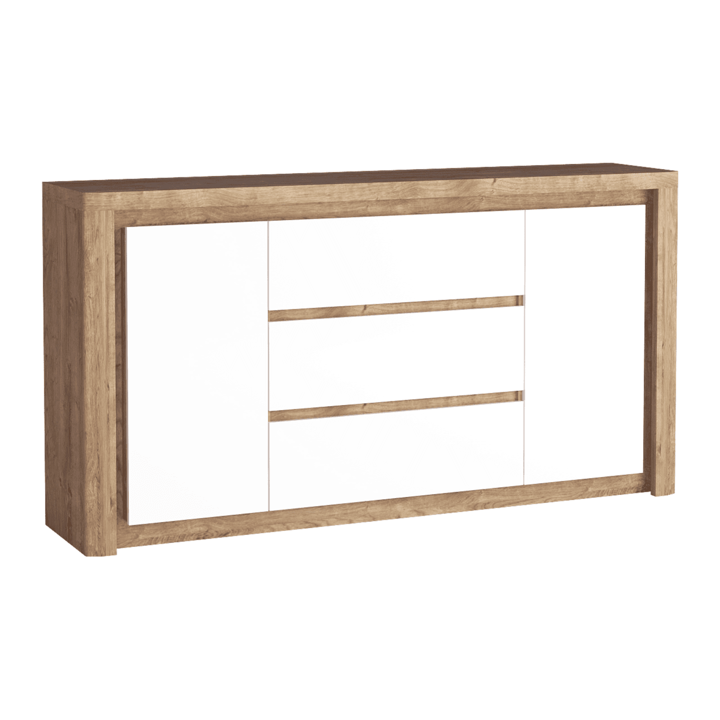 Komoda z szufladami Melva 184 cm Dąb Ribbeck + Biały