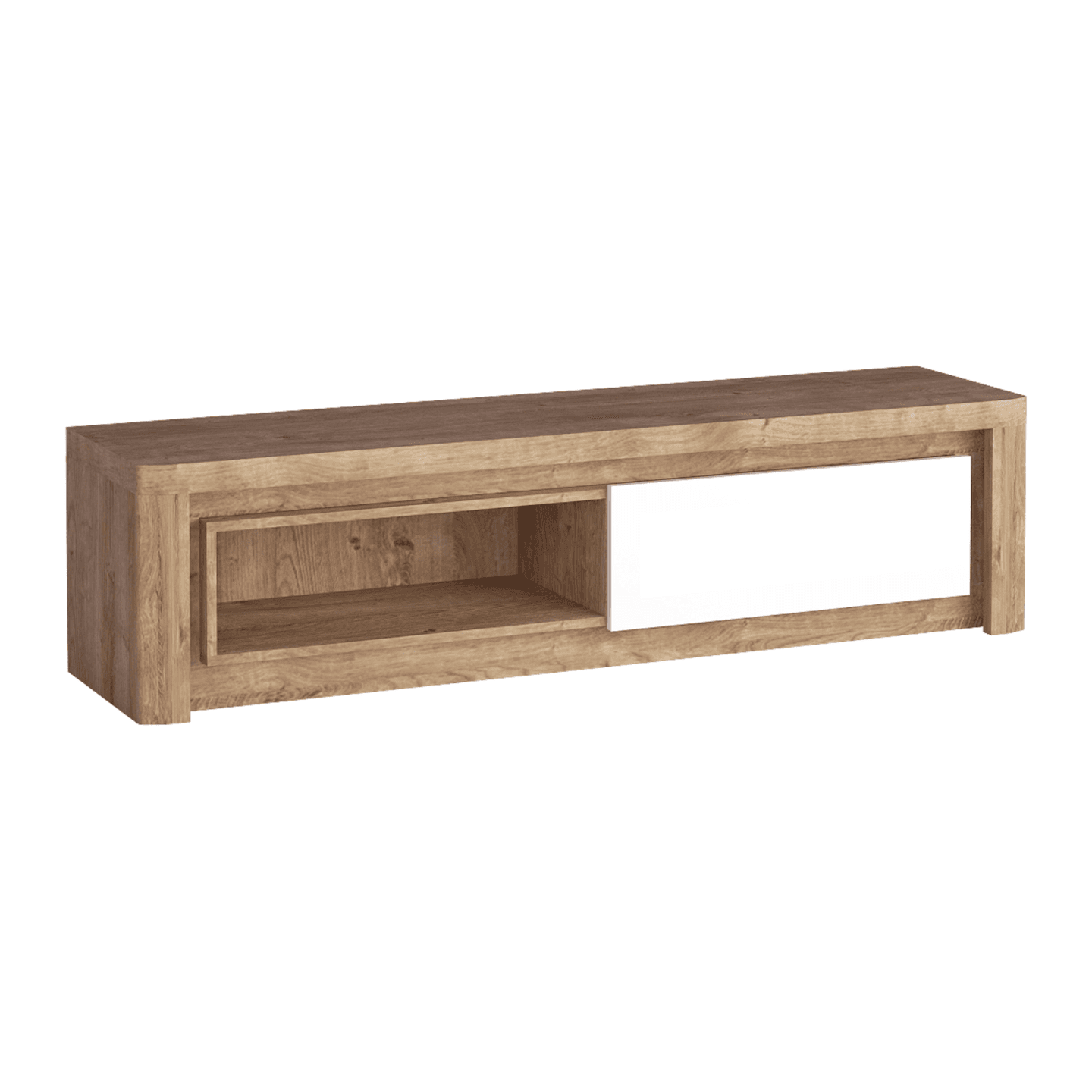 Szafka RTV Melva 162 cm Dąb Ribbeck + Biały