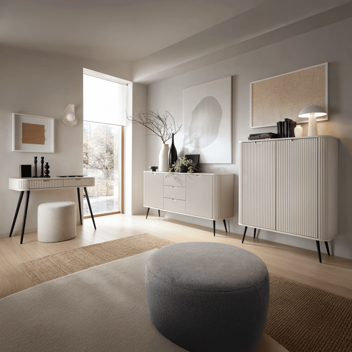 Toaletka Nole 103 cm Kaszmir + czarne