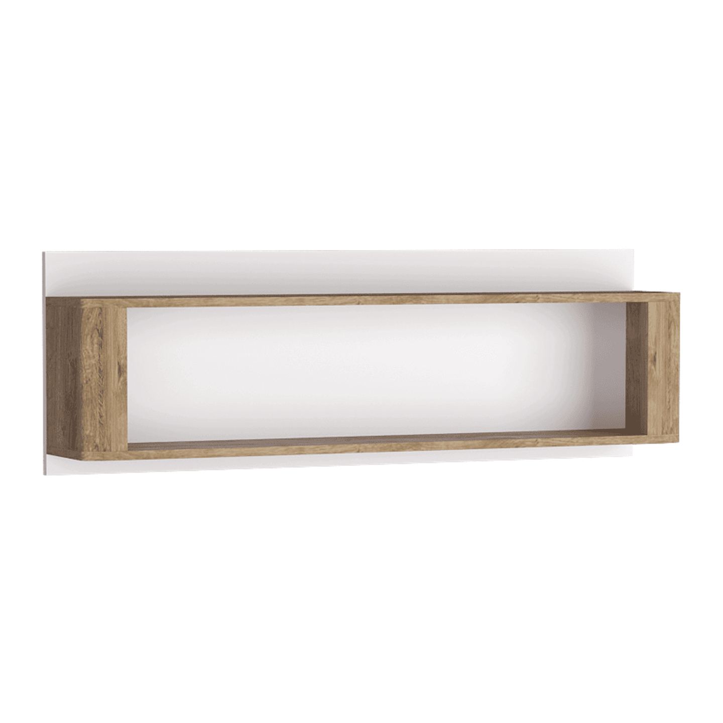 Półka na książki Melva 120 cm Dąb Ribbeck + Biały