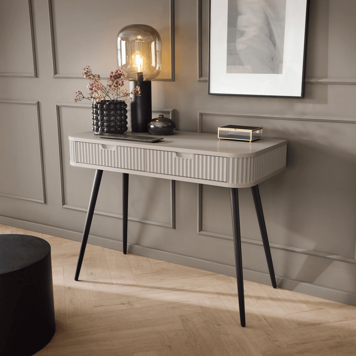 Toaletka Nole 103 cm Kaszmir + czarne - zdjęcie 2