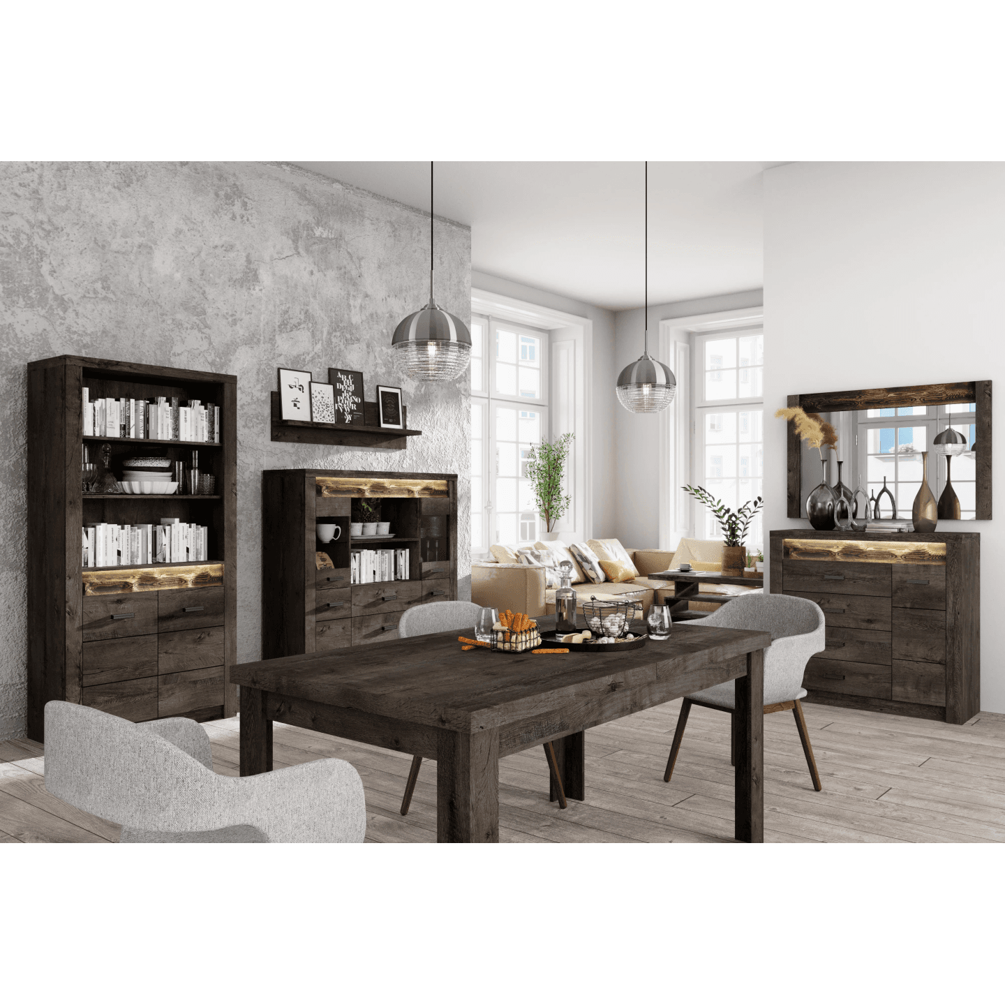 Komoda Monteri 76 cm Jesion Ciemny