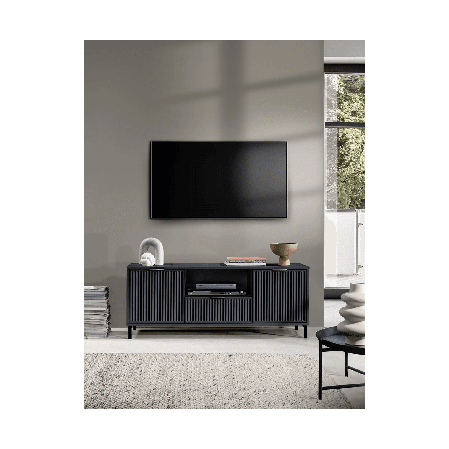 Szafka RTV Delvani 135 cm Indygo - zdjęcie 2