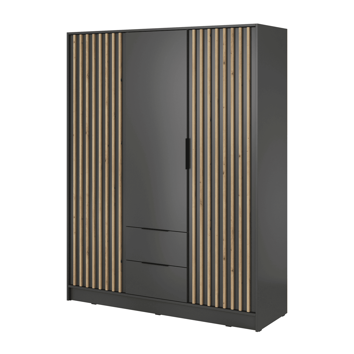 Szafa Bella 155 x 200 cm grafit, lamele