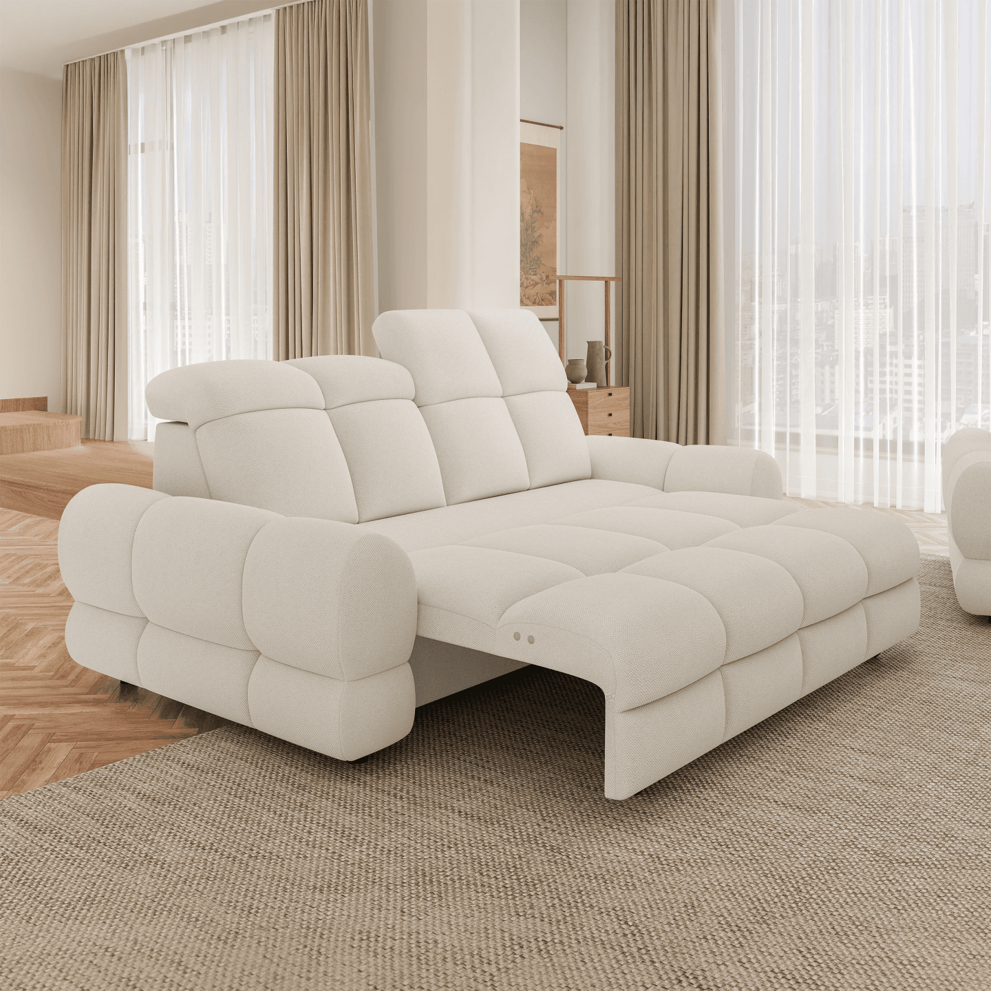 Wygodna biała Sofa Tollo S2