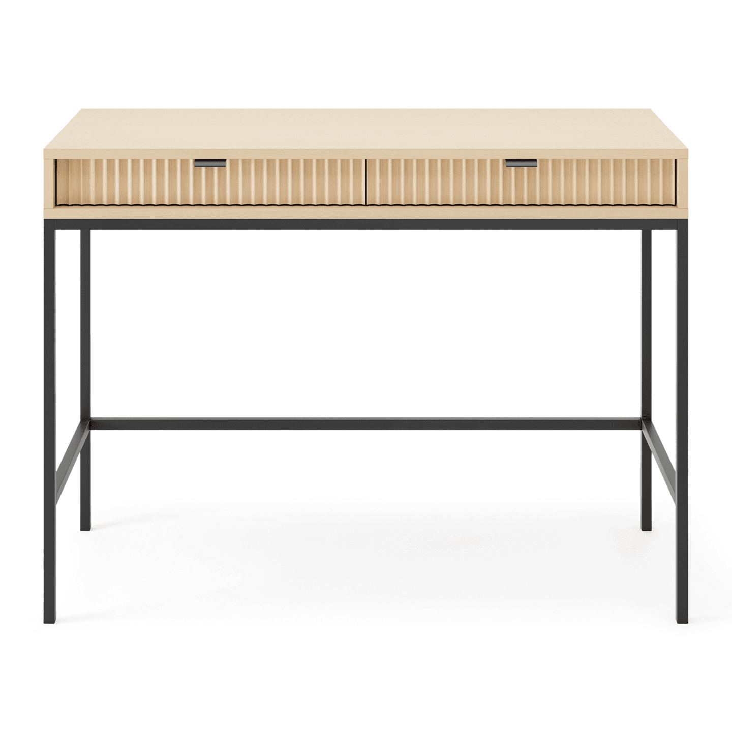 Toaletka Crow 104 cm dąb vicenza + czarny stelaż