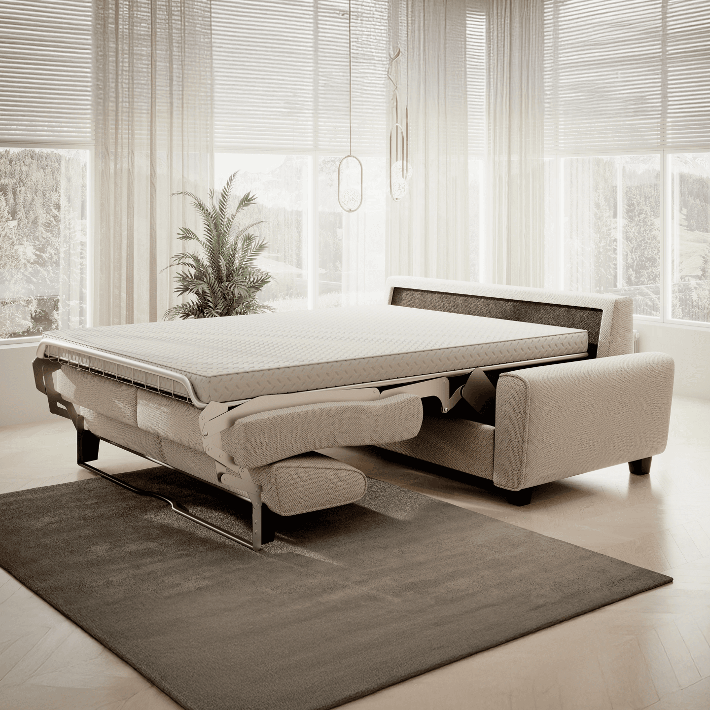 Nowoczesna Sofa Capri 140 z funkcją spania - zdjęcie 2