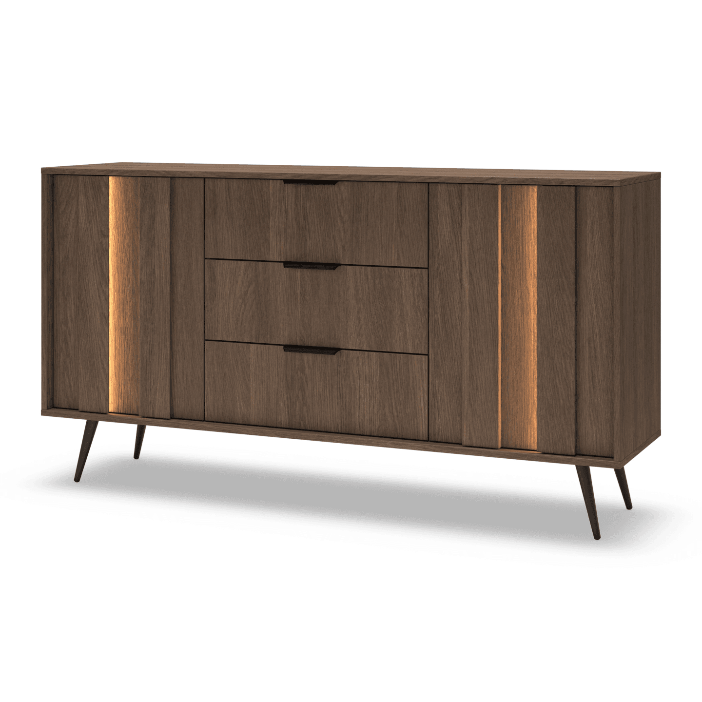 Komoda Novo 153 cm 3 szuflady Dąb Dunin