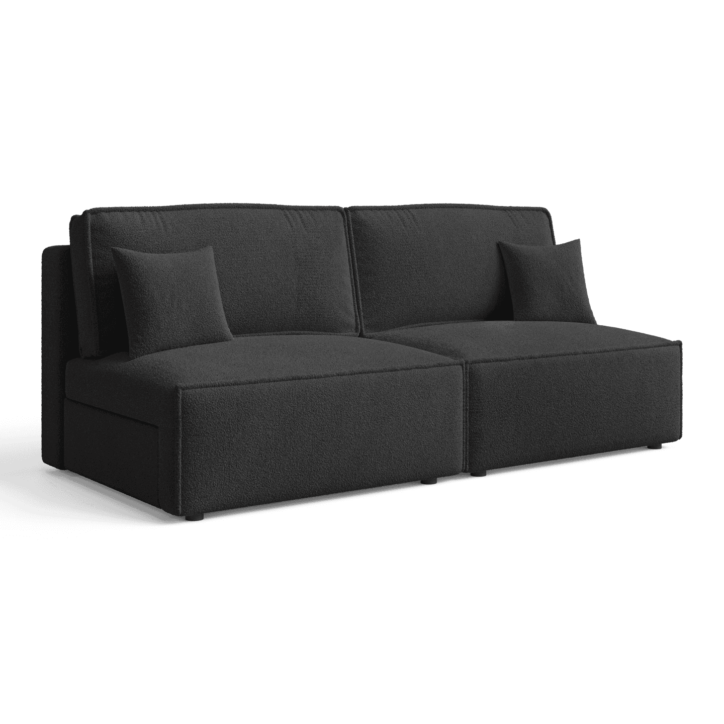Stylowa sofa ARON S MINI do małego salonu | Rozkładana | Tkanina Quelle 100