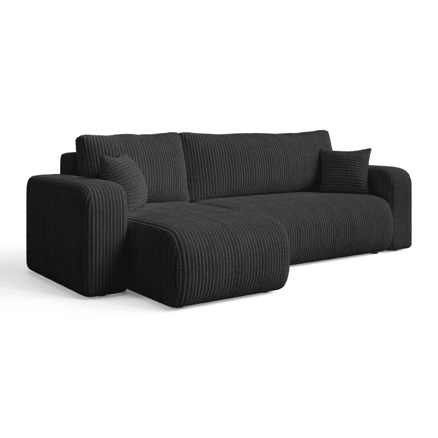 Stylowy narożnik LARGO L z pojemnikiem | Uniwersalny | Tkanina Tilia 100