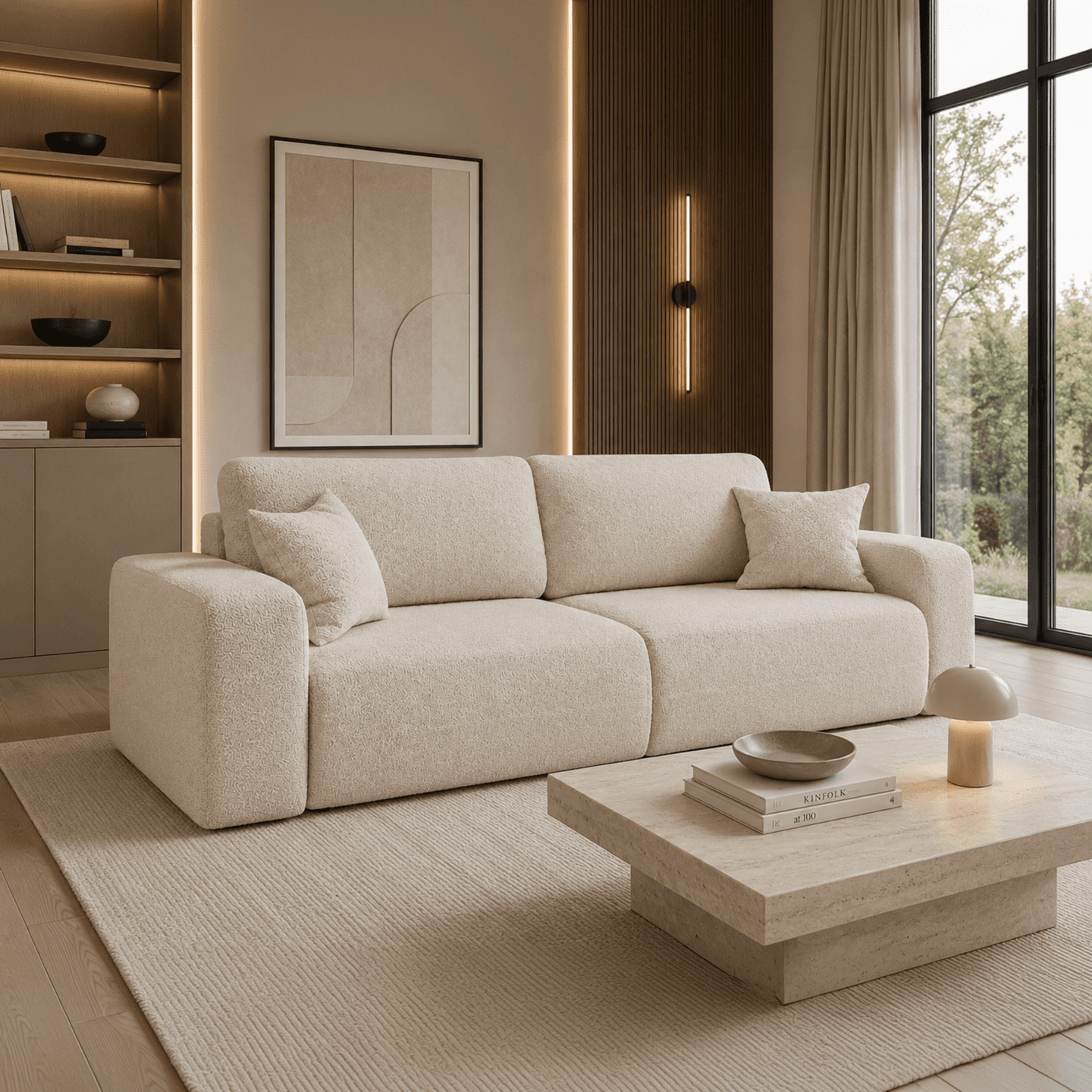 Sofa wypoczynkowa LARGO S do salonu | Rozkładana | Tkanina Coral 65 - zdjęcie 2