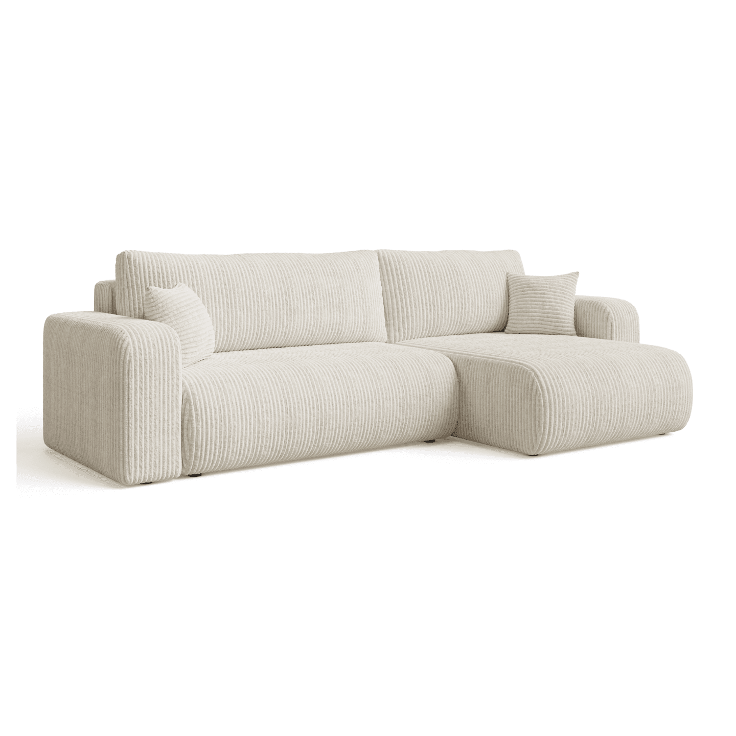 Elegancki narożnik LARGO XL z pojemnikiem | Uniwersalny | Tkanina Tilia 03
