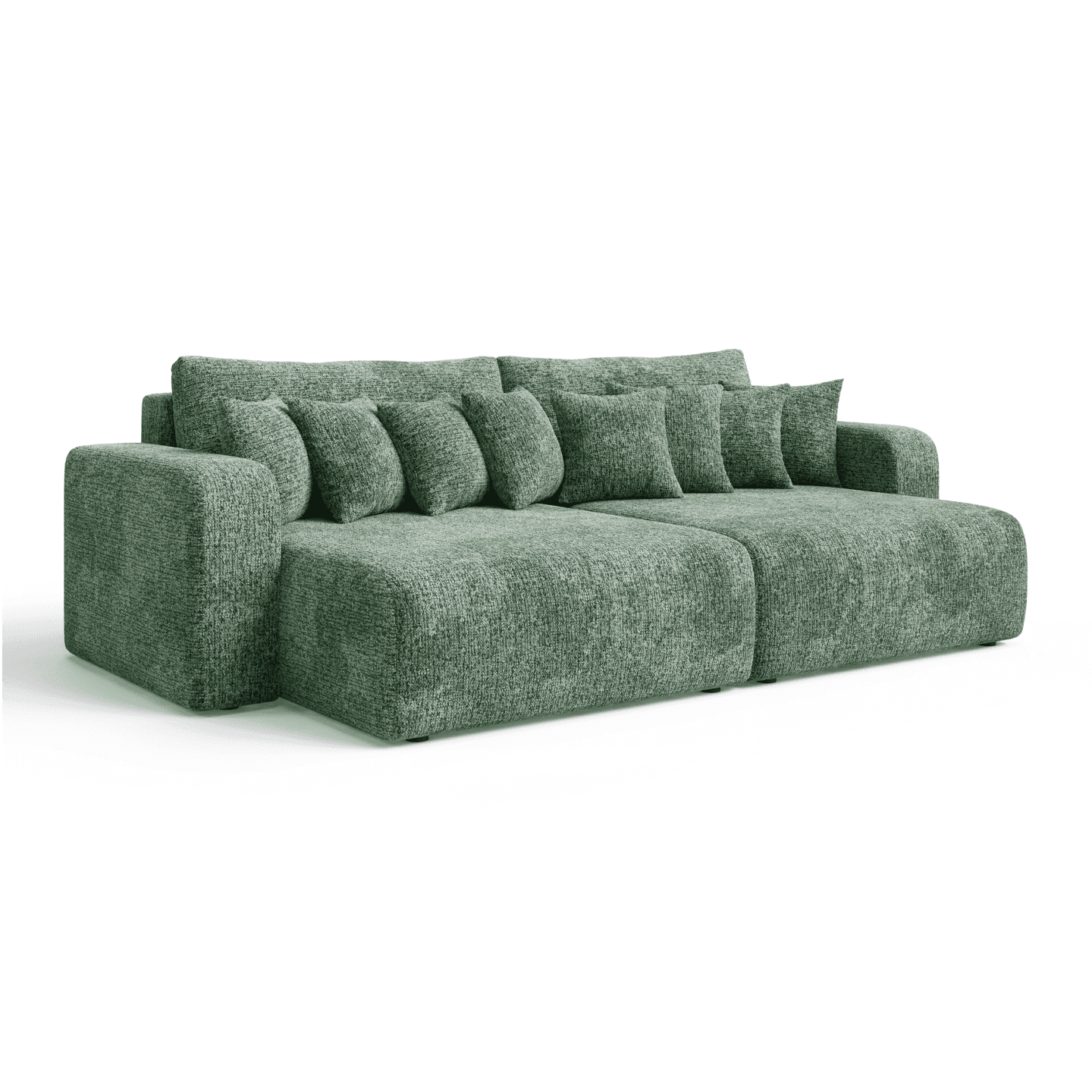 Modna sofa FIORO S tapicerowana z poduszkami do salonu | Tkanina Bella 80