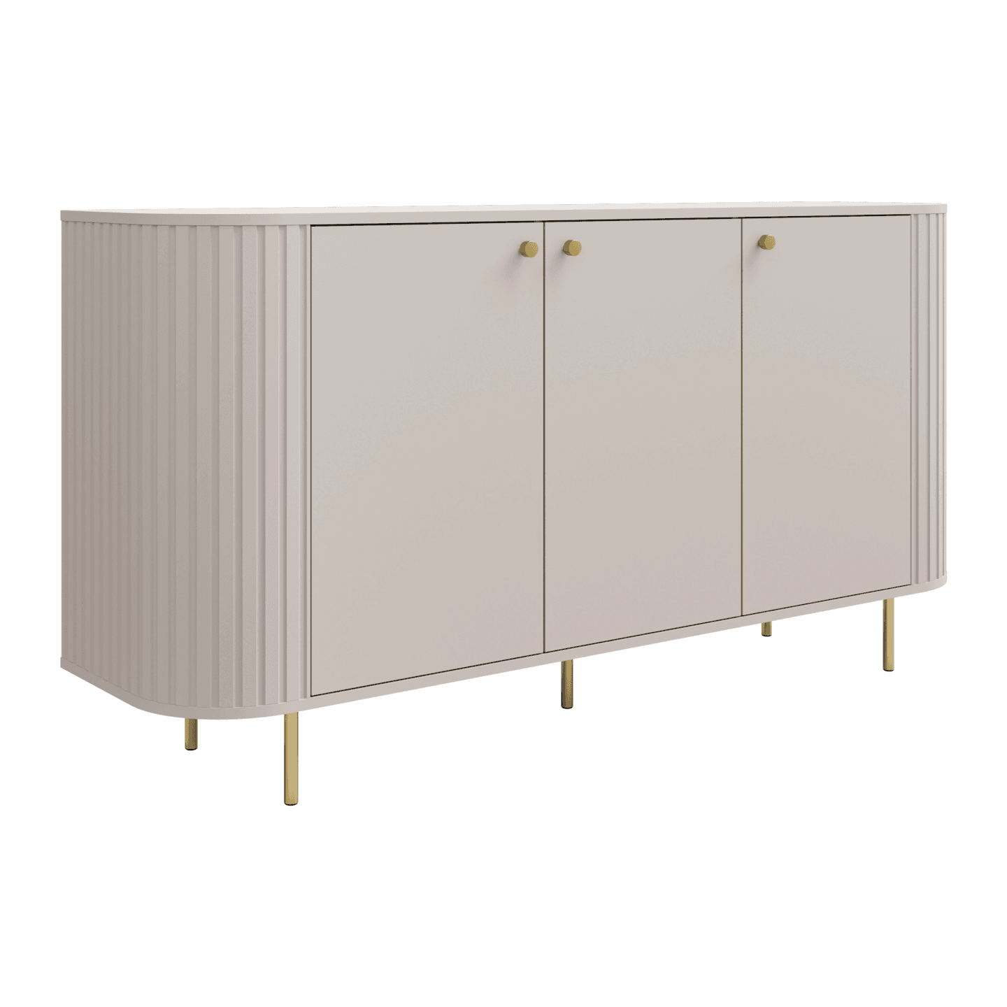 Komoda Fiero 165 cm trzydrzwiowa Beż piaskowy