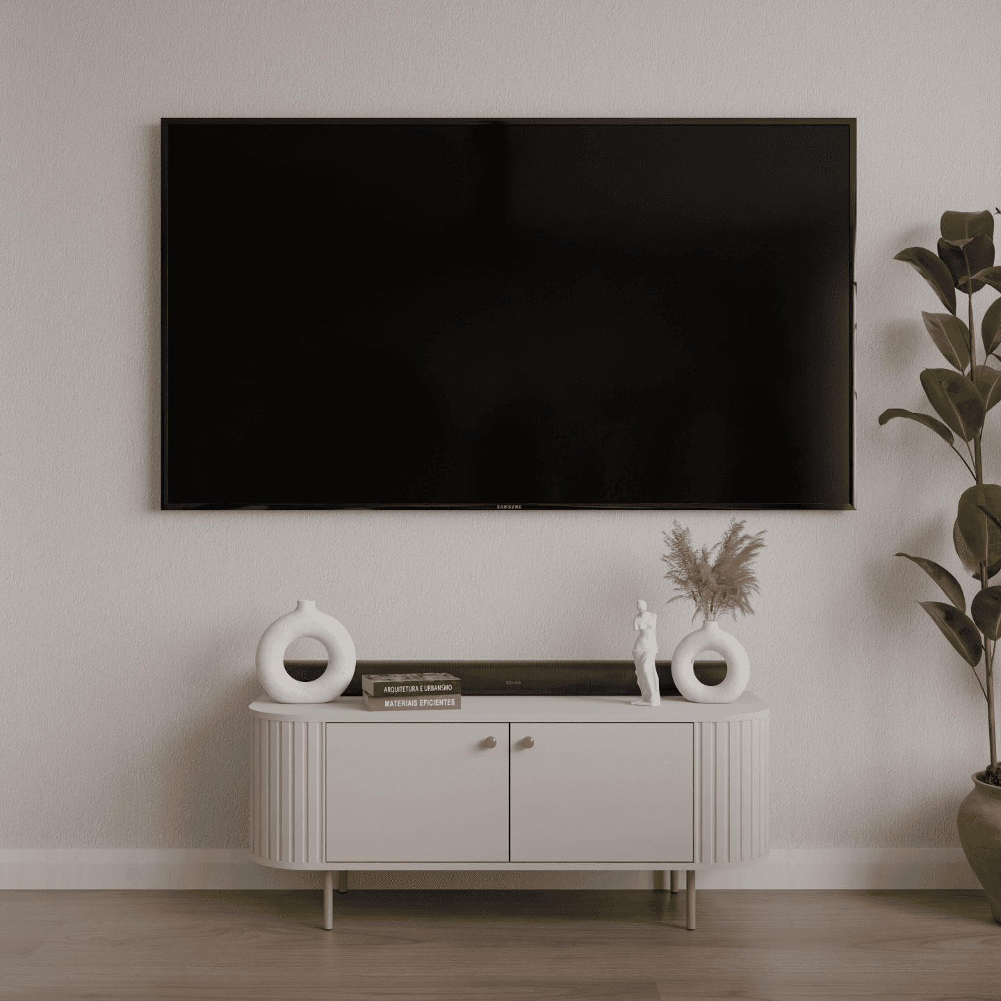 Szafka RTV Fiero 123 cm Beż piaskowy - zdjęcie 2