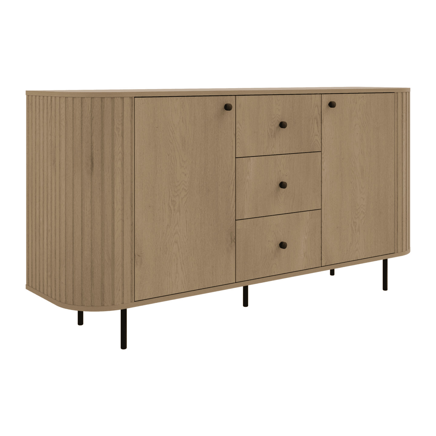 Komoda Fiero 165 cm trzy szuflady Dąb cremona