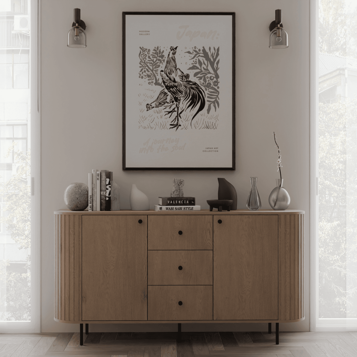 Komoda Fiero 165 cm trzy szuflady Dąb cremona - zdjęcie 2
