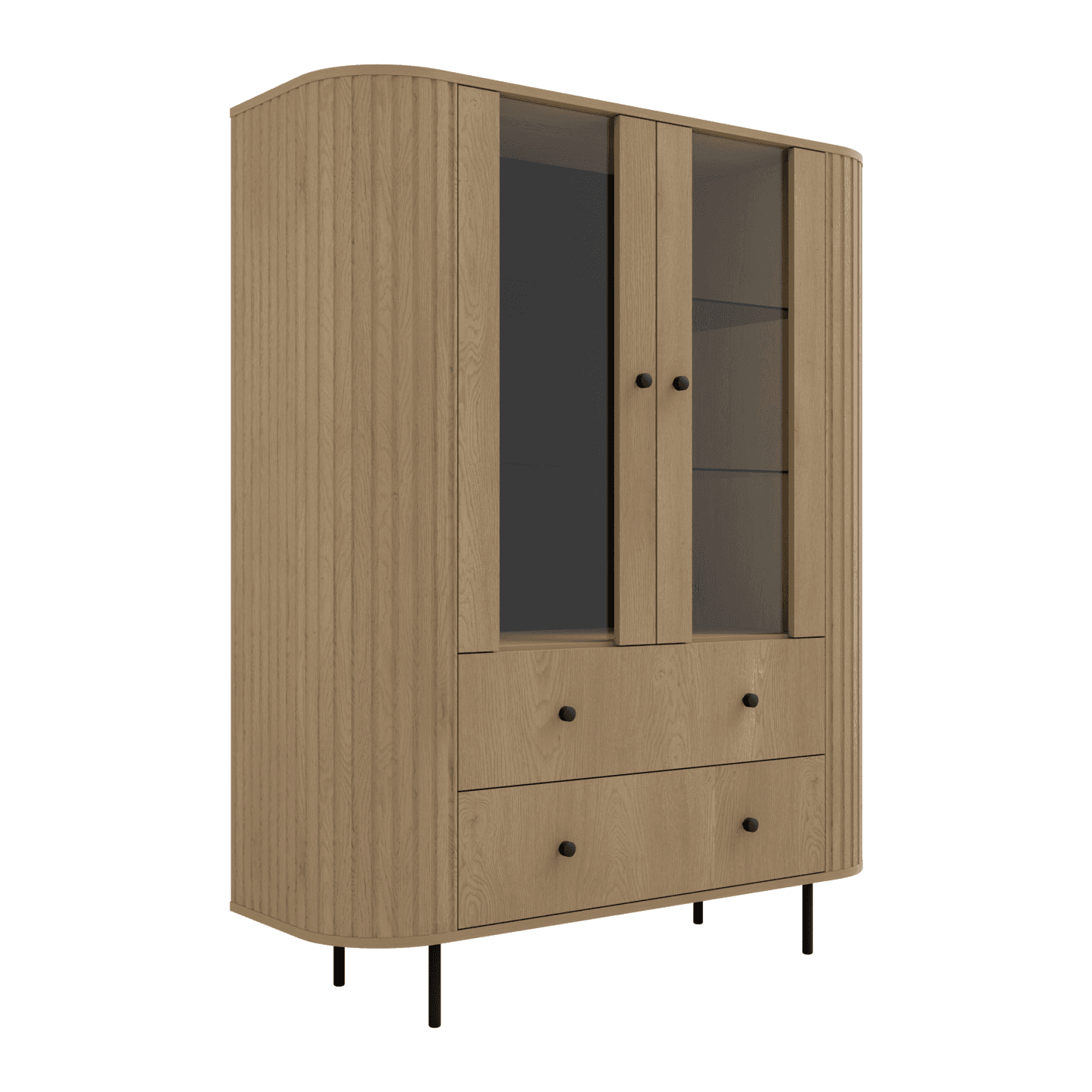 Witryna Fiero 123 cm Dąb cremona