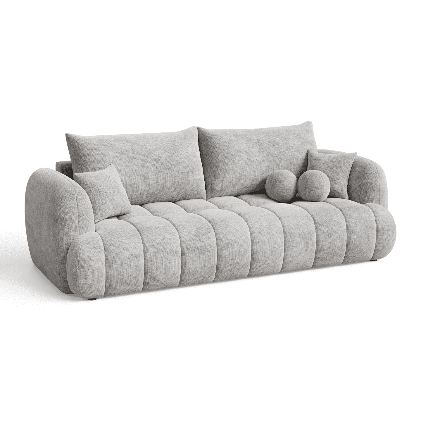 Elegancka Sofa COCO 2 z poduszkami i funkcją spania | Tkanina Cremona 85