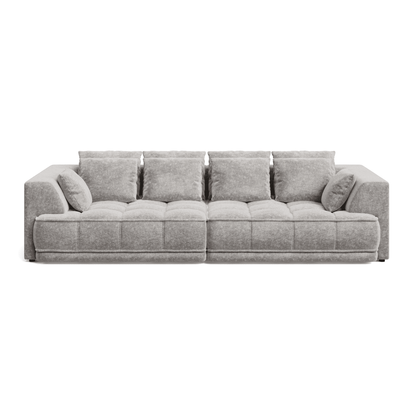 Stylowa Sofa TIGA BigSofa pikowana z wysuwanym siedziskiem | Tkanina Aphrodite 21