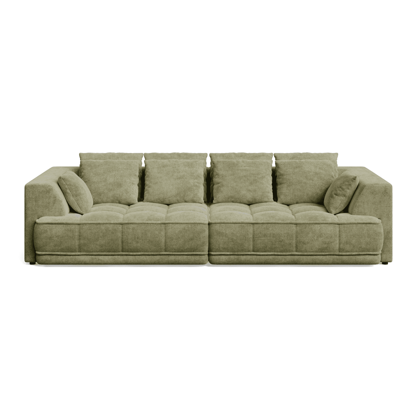 Luksusowa Sofa TIGA z funkcją spania, pikowaniem i poduszkami