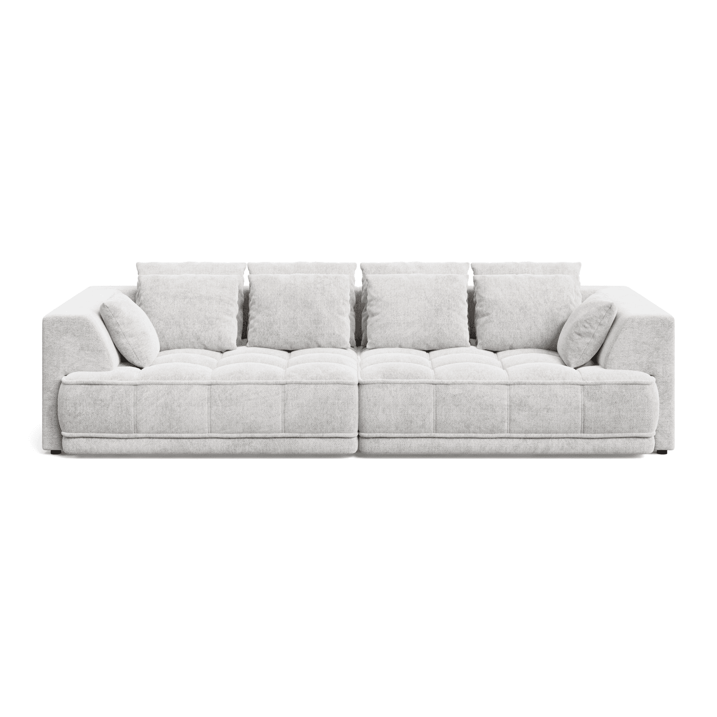 Designerska Sofa TIGA z funkcją spania, pikowaniem i poduszkami