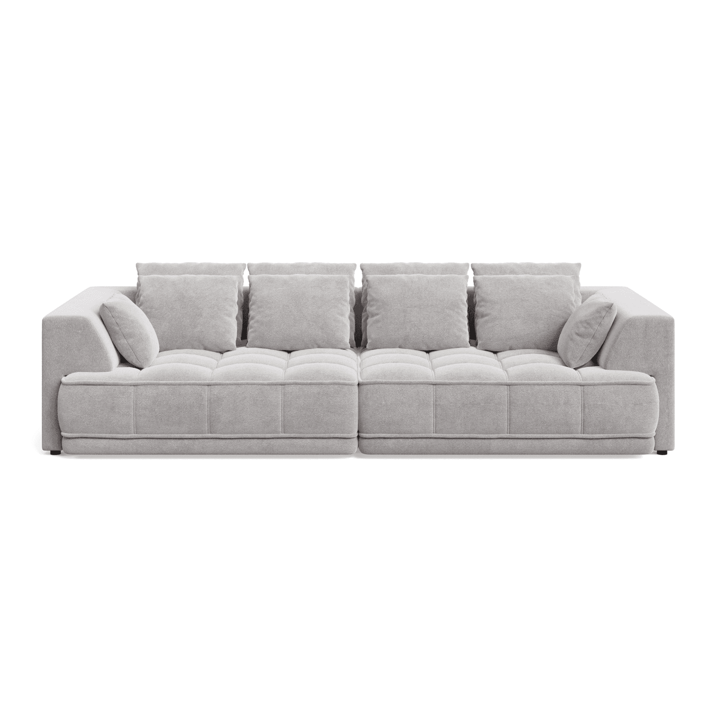 Designerska Sofa TIGA z funkcją spania, pikowaniem i poduszkami