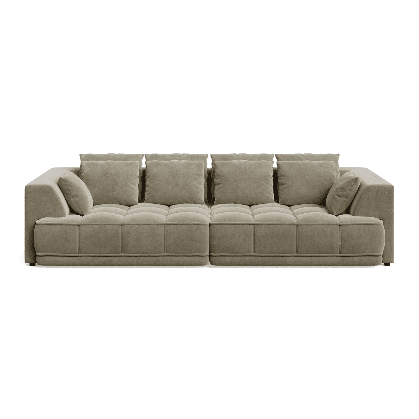 Sofa TIGA elegancka pikowana z funkcją spania i poduszkami