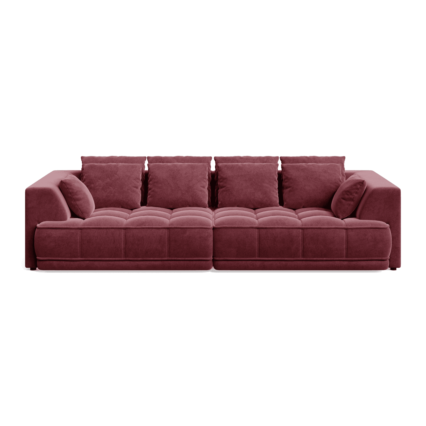Sofa TIGA luksusowa z funkcją spania, pikowaniem i poduszkami