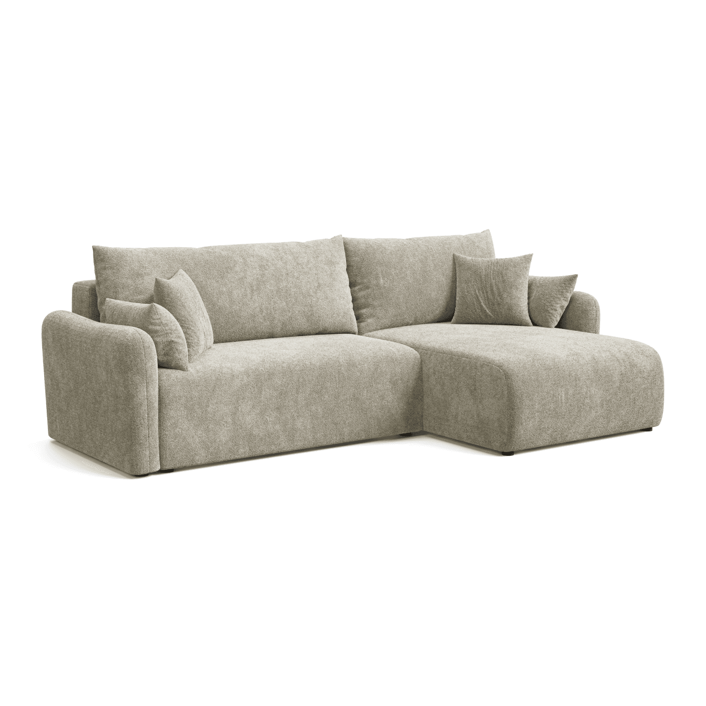Narożnik NAMI L designerski z poduszkami | Uniwersalny | Tkanina Coral 65