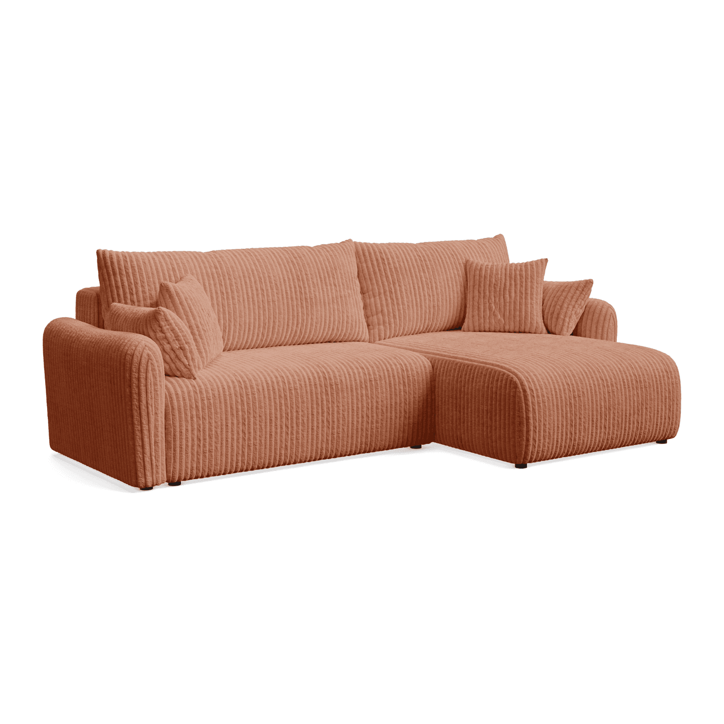 Narożnik NAMI L designerski z poduszkami | Uniwersalny | Tkanina Tilia 52