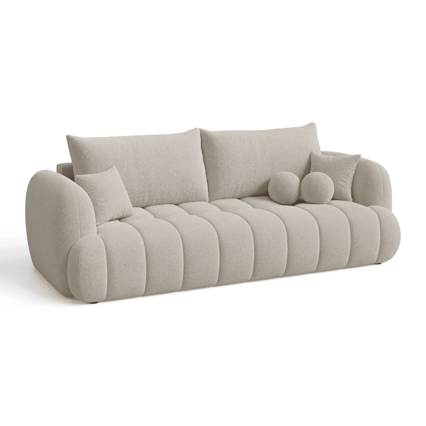 Sofa COCO 2 luksusowa rozkładana z poduszkami do salonu | Tkanina Quelle 05