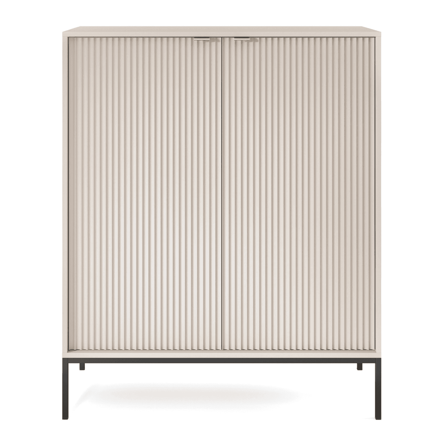 Komoda wysoka 104 cm Crow kaszmir + czarne nóżki