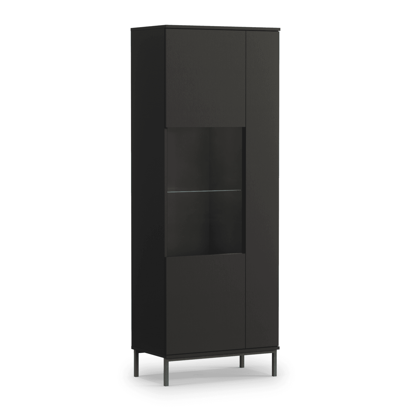 Witryna Amber 190 cm Czarna